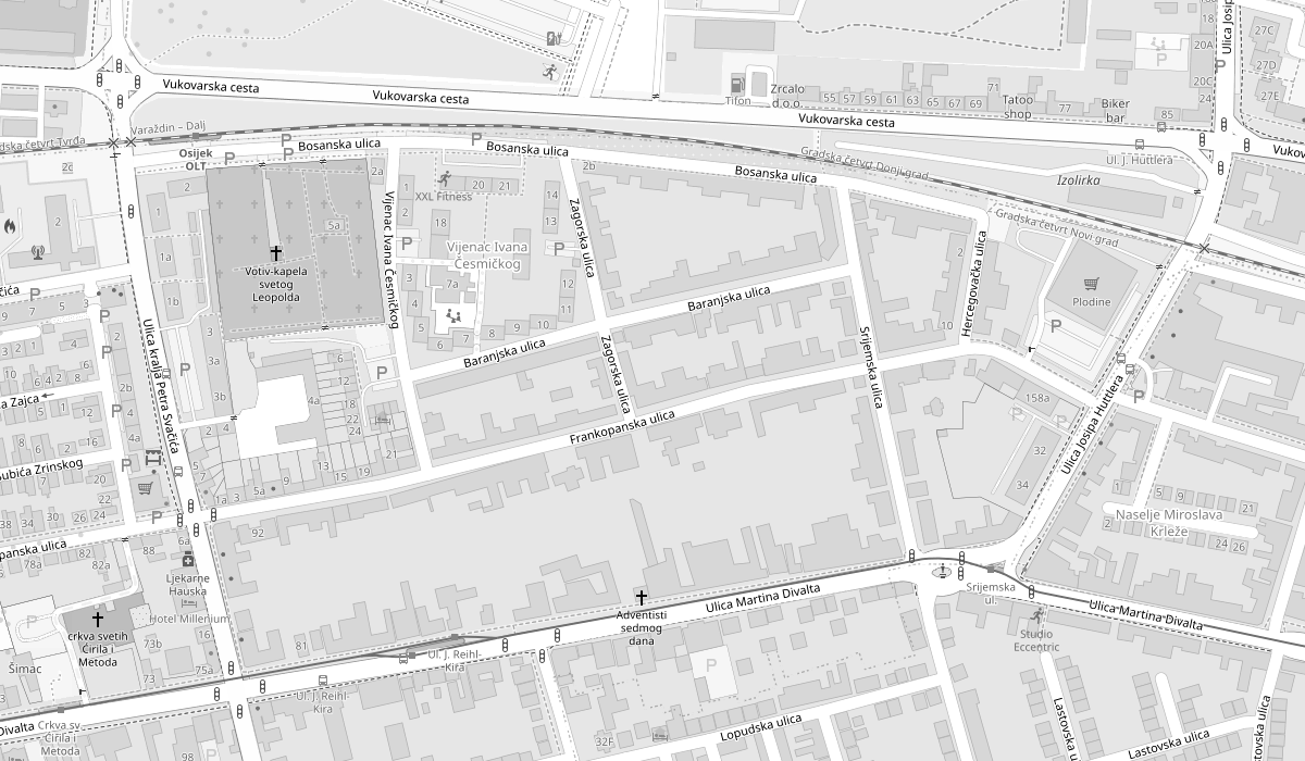 Map showing the location of the apartments